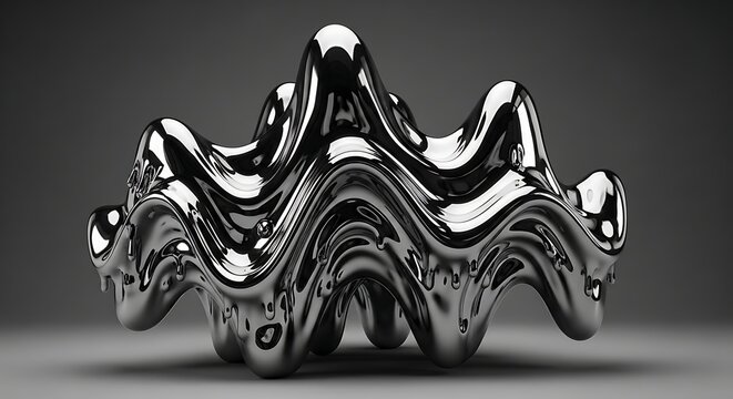 Abstract chrome sculpture