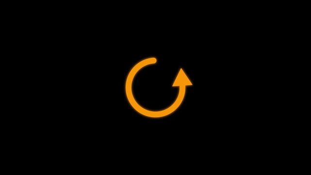 Arrow loading icon animation. Uploading arrow motion. waiting icon. Circle arrow refresh and reload 4k video.