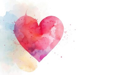 Obraz premium Watercolor love heart concept expressing affection, relationships, and creative art