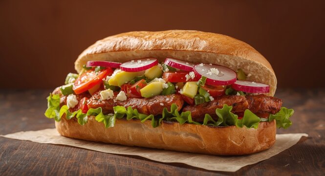 Mexican roast tortas packed with fresh street ingredients