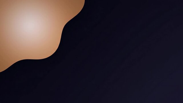 A minimalist dark blue background with a swirling copper gradient in the upper left corner creating a subtle and elegant abstract design