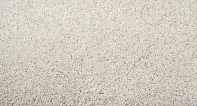 white soft plush shag carpet textile texture background with ample copy space