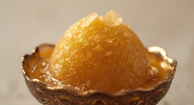 Indian dessert Karachi halwa with rich cornflour base