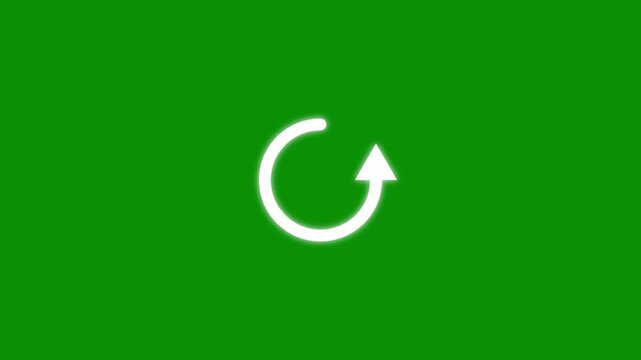 Arrow loading icon animation. Uploading arrow motion. waiting icon. Circle arrow refresh and reload 4k video.