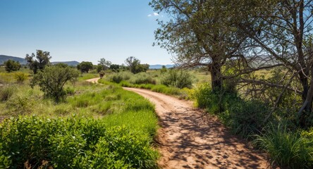 Semi arid trails featuring wildlife and refreshing green grass landscapes