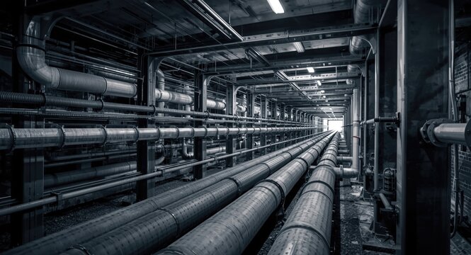 Steel framed underground tunnels featuring Hdpe pipe routed electrical connections