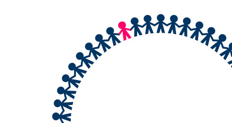 gruppo, persone, per mano, girotondo, unione, girotondo, collaborazione