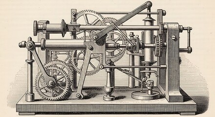 Vintage mechanical apparatus illustration
