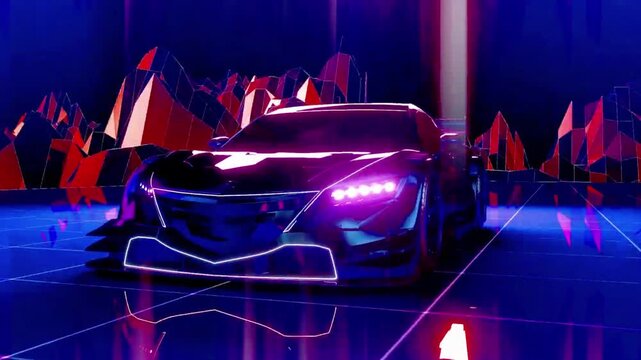 Experience the electrifying fusion of a futuristic 3D animation and 3D video, perfect for a dynamic VJ loop, featuring a robot and DJ, set to a pulsing electronic beat, ideal for any high-energy event