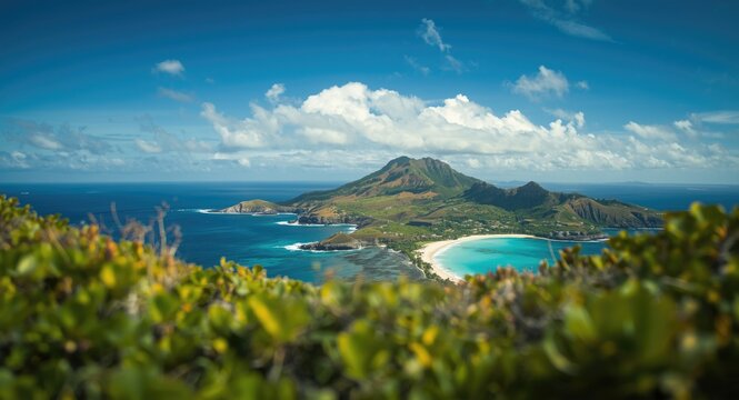 Overview image of the island where mutineers escaped ship sinking
