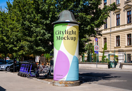 Advertising Column Mockup