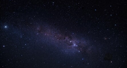 Fototapeta premium Bright cosmic night sky collage merging starry visuals with scientific and educational ideas