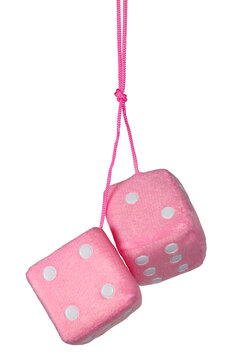 Pink hanging dice