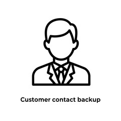 Obraz premium Customer contact backup icon vector illustration business data recovery