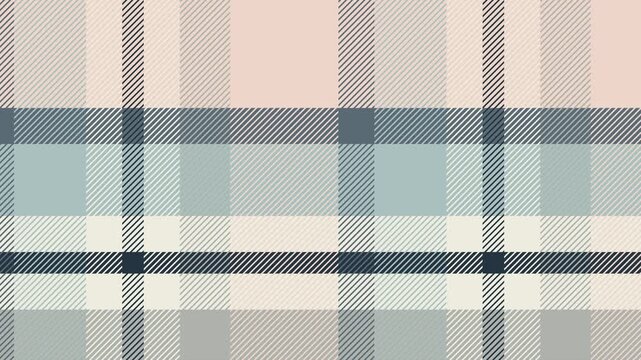 Beige and Blue Plaid Seamless Movie, Modern Checkered Video Loop, Elegant Preppy Motion Textile