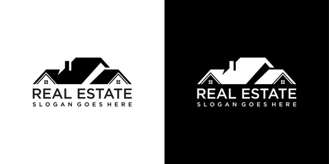 Roof and home logo vector design concept. Real estate logo