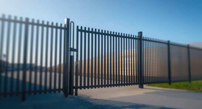 Innovative fence setup with sensor operated automatic gate