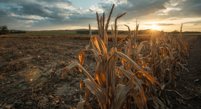 Harvest challenges for corn crops facing climate change related drought and heat stress