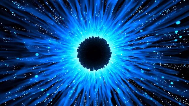 BlackCirclewithRadiantBlueGlow