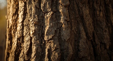 Obraz premium Detailed nature background of aged tree bark texture displaying natural rough surface
