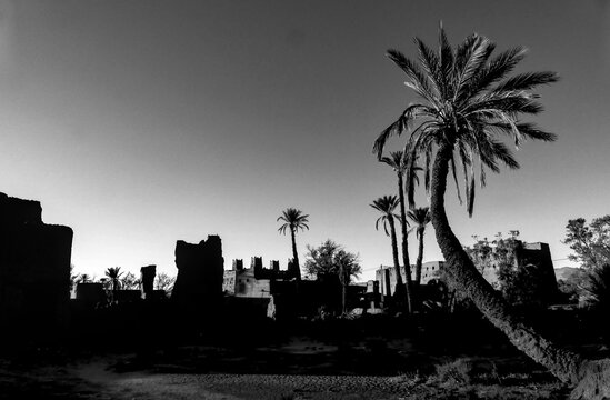 Archeologia in bianco e nero Marocco. Oasi di Skoura, patrimonio Unesco e la Kasbah Amredil	