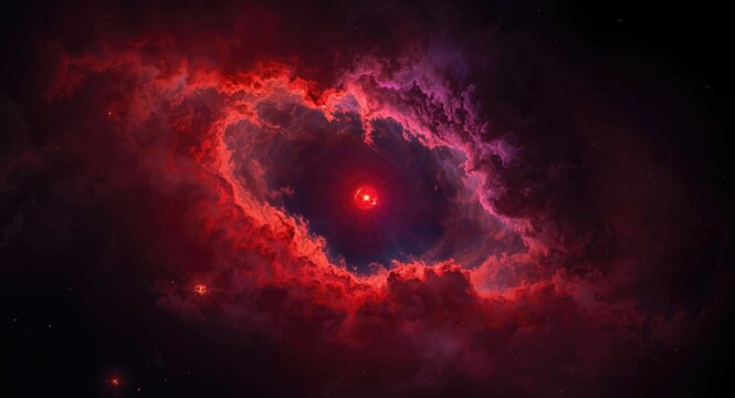 Vibrant space view capturing Antares amidst dust clouds