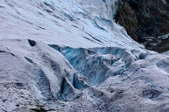 Summer Close‑Up of Buarbreen Glacier Ice in Folgefonna National Park, Norway