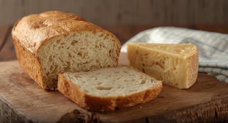 Wholesome homemade bread paired perfectly with aged French cheese