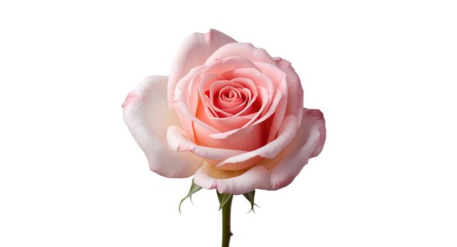 Single rose bloom presented on a clean white background featuring clipping path