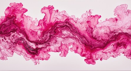 Obraz premium Pink ink water design in abstract oil painting highlighting marble style color fusion