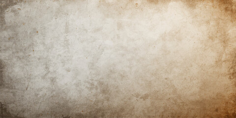 Obraz premium A vintage aged parchment with a stained grunge paper texture and worn brown patterns provides a blank antique background for a grungy retro design