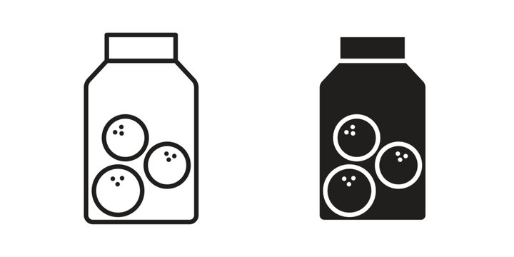 Cookies jar icons for templates, web design and infographics