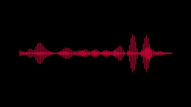 Colorful audio waveform spectrum animation, 4k