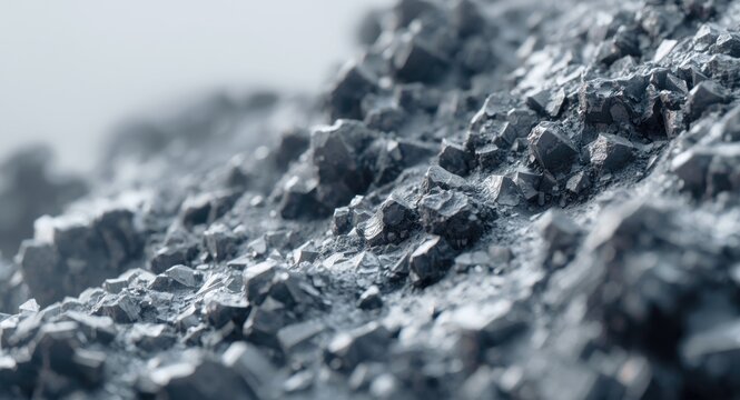 Detailed view of ferrotitanium alloy enhancing metal strength