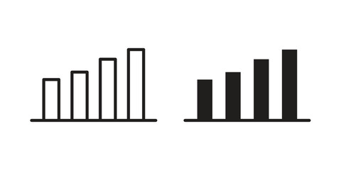 Bar chart icons simple design. Vector illustration for web ui © Chummi