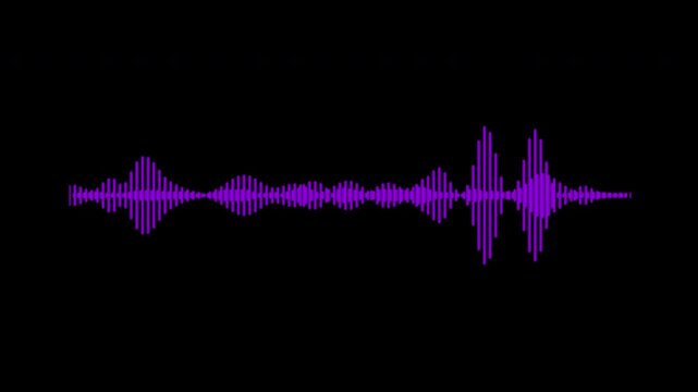 Colorful audio waveform spectrum animation, 4k