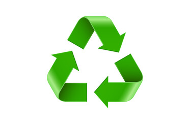 Naklejka na ściany i meble Recycle icon 3d Vector illustration on Transparent Background