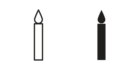 Fototapeta premium Candle icons simple design. Vector illustration for web ui