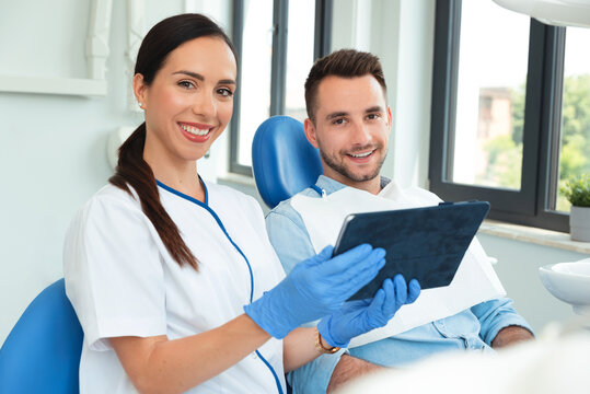 Young man at the dentist