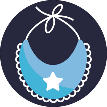 A bib icon represents a baby&rsquo;s feeding accessory, commonly given as a practical gift at baby showers.