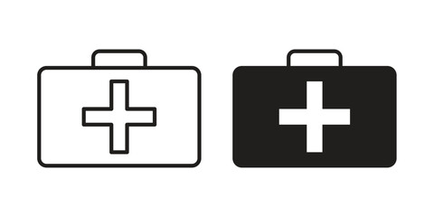 Obraz premium Doctor bag icons simple design. Vector illustration for web ui