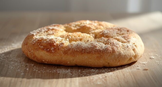 Traditional Shami flatbread made from wheat flour with yeast and salt
