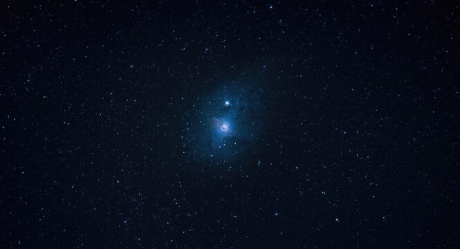 Observable starfield portraying dual open clusters joined as a striking double cluster