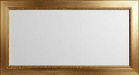 Plain white backdrop highlighted with an impressive gold border