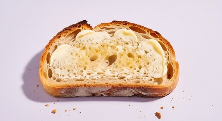 Sourdough bread toast with simple butter spread