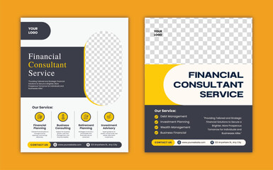 Obraz premium Financial Consulting Services Template for Corporate Business Marketing