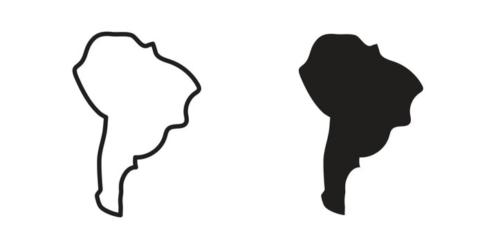 Latin america icons for templates, web design and infographics