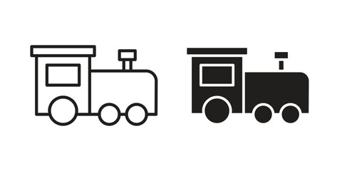 Fototapeta premium Locomotive icons for templates, web design and infographics