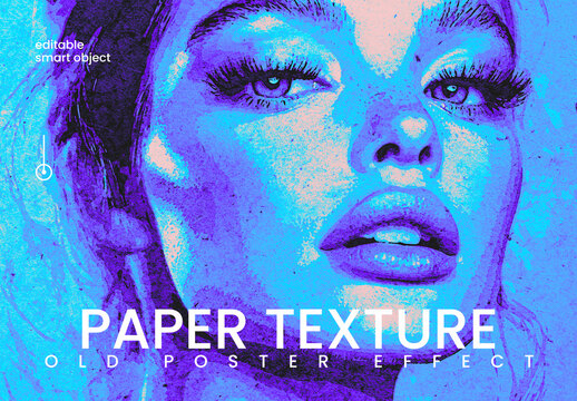 Paper Texture Photo Effect Mockup