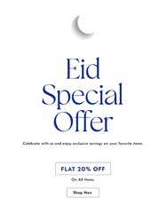 Eid Special Offer Flat 20 Percent Off Announcement